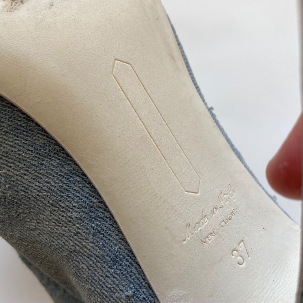 Off-White Virgil Abloh Distressed Denim Booties 37 - Picture 5 of 10